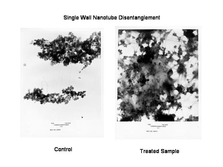 Single Wall Nanotube Disentanglement Study